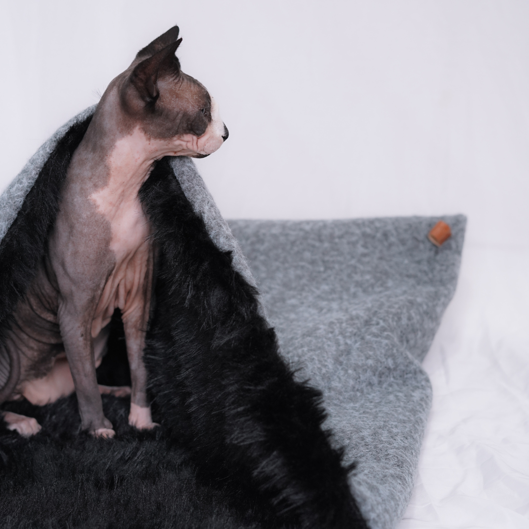 Sac de couchage Cocon pour chien et chat Gris