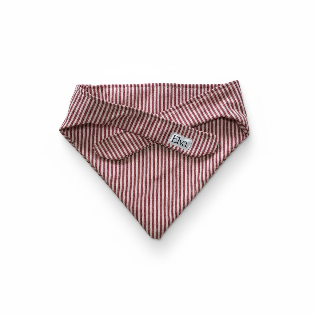 Bandana pour chien en coton français rouge 