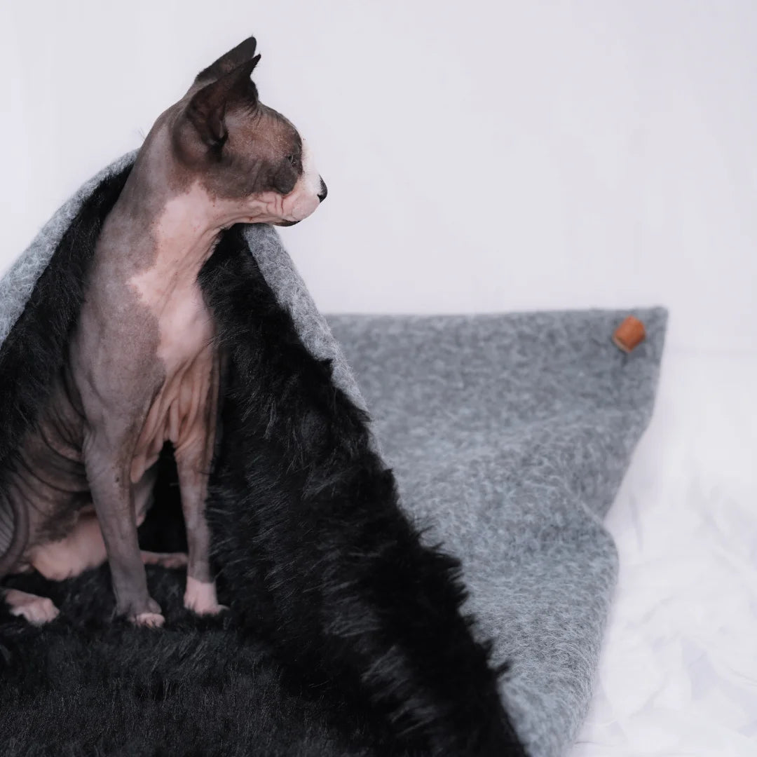 Sac de couchage Cocon pour chien et chat Gris